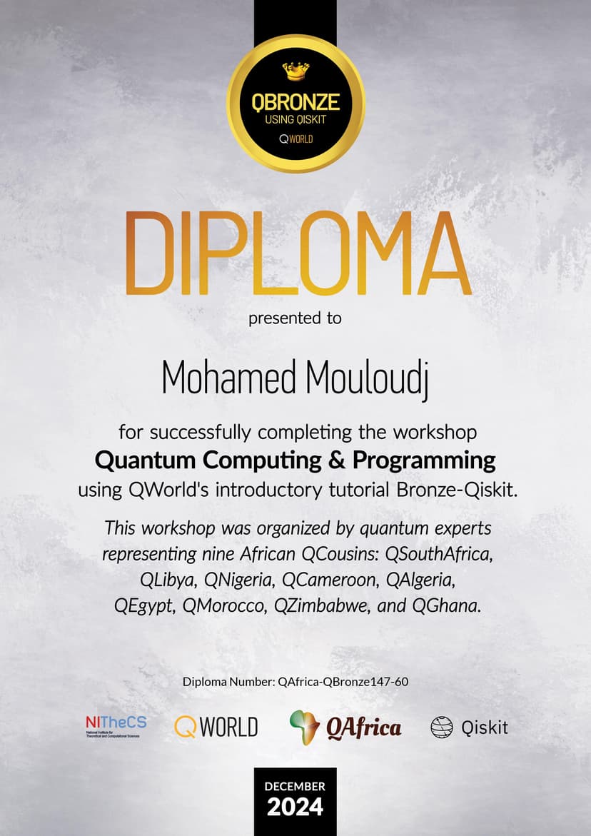 QAfrica Bronze Certificate